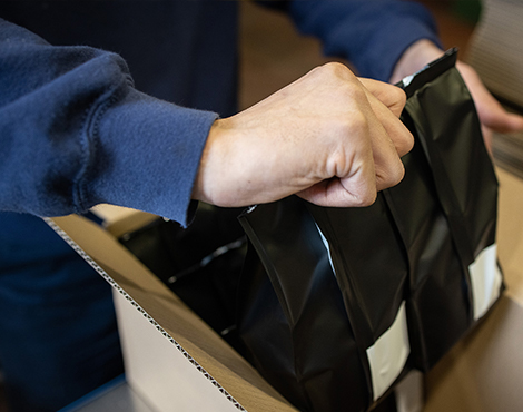 Sorgfältige Verpackung